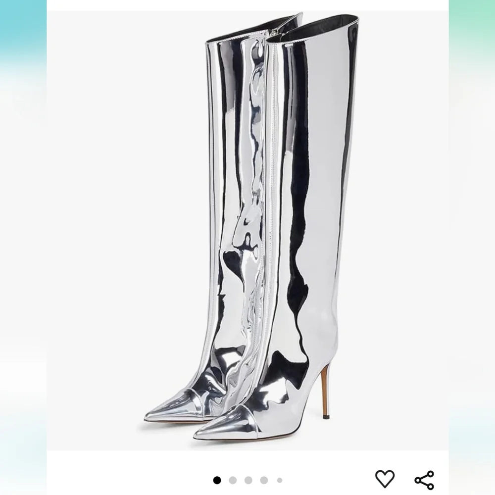 Arqa Metallic knee high boots - Picture 1 of 6